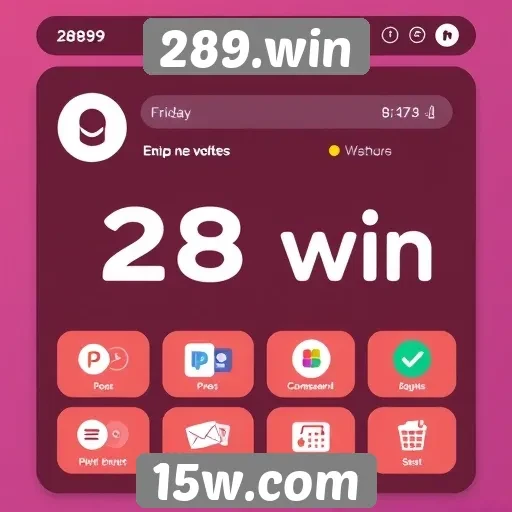 Interface do usuário do 289.win é acessível e moderna